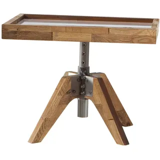 Hasena Nachttisch Carpi, Farbe: Eiche uniq clear, geölt, Metallfarbe: Iron, verschiedene Größen