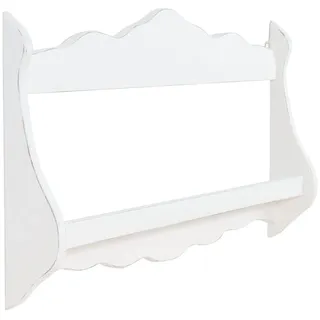 Biscottini Wandregal aus Holz 84,5 x 11 x 43,5 cm | Küchenregal für die Wand, natürliches Finish | Wandregal Made in Italy