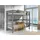 Etagenbett Pino 90 x 200 cm Kiefer massiv grau lackiert
