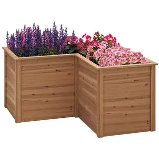 Costway Hochbeet 120 x 60 x 81 cm Braun