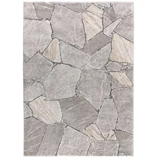 Atticgo Hochflorteppich grau Kivet 80/150 cm , Grau , Textil , Marmor Optik , Rechteckig , 80x150 cm , Oeko-Tex® Standard 100 , antistatisch, für Fußbodenheizung geeignet, leicht zusammenrollbar , Teppiche und Böden, Teppiche, Hochflorteppiche & Shaggys