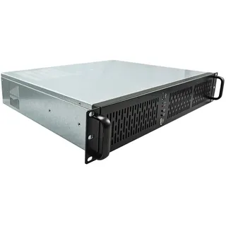 Unykach 2128 19 2U Rack Gehäuse Schwarz, Silber (Ablage, Server, SGCC, Micro-ATX, 1 mm)