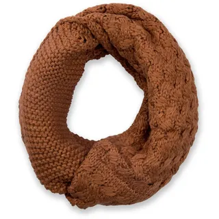 styleBREAKER Strickschal "Strick Loop mit Mustermix" 1 Stk., cognac
