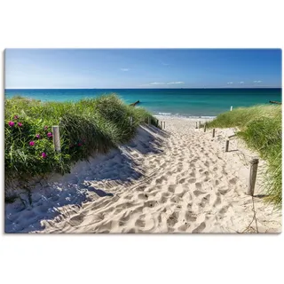 Artland Wandbild "Weg zum Strand an der Ostsee" Strandbilder 1 Stk. tlg. als Alubild, Leinwandbild, Poster in verschied. Größen, farbe bild(er): blau