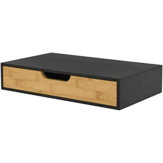 [en.casa] Wandregal 40 x 8 x 24 cm Schwarz