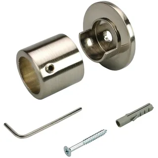 Liedeco für Gardinenstangen Ø 16 mm, edelstahlfarben
