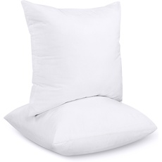 Utopia Bedding Kopfkissen 80x80 2er Set, Bettkissen für Couch oder Bett, Schlafkissen, Geeignet für Seitenschläfer, Rückenschläfer und Bauchschläfer (Weiß)