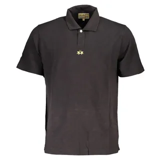 La Martina Schwarzes Kurzärmeliges Poloshirt Für Herren - Schwarz