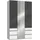 Drehtürenschrank Level by fresh to go 150 x 236 x 58 cm Weiß/Grau
