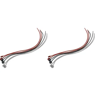 Westmark Koch- und Bratschnüre-Set, 6-tlg., Silikon, Länge: je 40,5 cm, Rot/Hellgrau/Dunkelgrau, 15242280 (Packung mit 2)