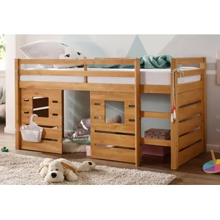 OTTO home Hochbett Alpi 103 x 200 cm Kiefer massiv braun