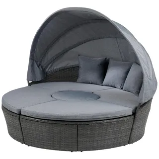 Luca Bessoni Gartenmuschel , Grau , Metall, Kunststoff, Textil , Gartenmöbel, Loungemöbel, Sonneninseln