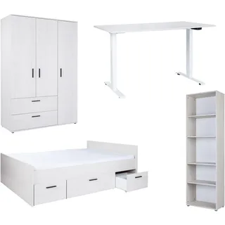 Arthur Berndt »Jugendzimmer-Set »Mathea« 4-teilig« Set, 4 Stk. tlg. Schreibtisch stufenlos elekrisch höhenverstellbar