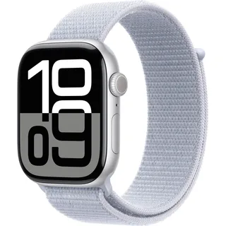 Watch Series 10 GPS 46 mm Aluminiumgehäuse silber Sport Loop blaue Wolke