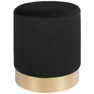 ebuy24 Pouf schwarz Velour , Schwarz , Holzwerkstoff , 34x43x34 cm , Wohnzimmer, Sessel, Hocker & Hockerbänke, Poufs
