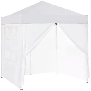 Outsunny Faltpavillon 2 x 2 m inkl. 4 Seitenteile Schwarz/Weiß
