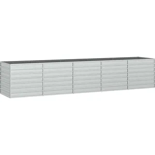 vidaXL Garten-Hochbeet 400 x 80 x 77 cm Silber
