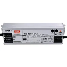HLG-185H-24A: MEAN WELL LED-Netzteil 185W, 24V, IP65, Spannung & Strom einstellbar (24V 185W)