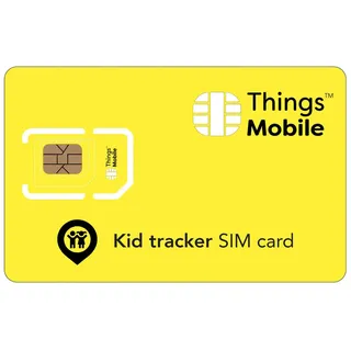 SIM-Karte für SMARTWATCH für Kinder - Things Mobile - mit weltweiter Netzabdeckung und Mehrfachanbieternetz GSM/2G/3G/4G. Ohne Fixkosten und ohne Verfallsdatum. 16 € Guthaben inklusive