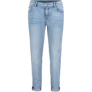 Relaxhose BETTY BARCLAY "Basic-Jeans mit Waschung", Damen, Gr. 40, EURO, blau (light blau denim), Obermaterial: 56% Baumwolle CO. 30% Viskose CV. 12% Polyester PES. 2% Elasthan EL., Hosen Relaxhose