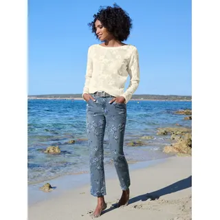 heine Langarmshirt "Spitzenshirt" 1 Stk., champagner