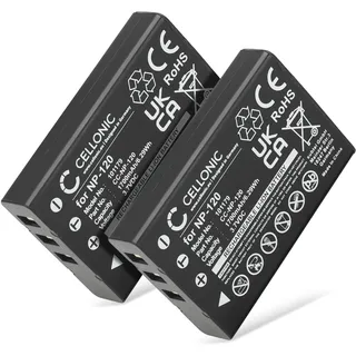 CELLONIC, Akku für Kamera kompatibel mit Ordro NP-120, HDV-D320, HDV-D80S, HDV-V88 (3.7V, 1700mAh) 2 Stück