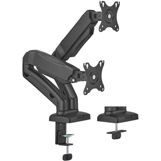 AISENS Pro Schwenkbare und neigbare Tischhalterung für Monitor/TV, 9 kg, von 43,2 cm bis 81,3 cm, Schwarz