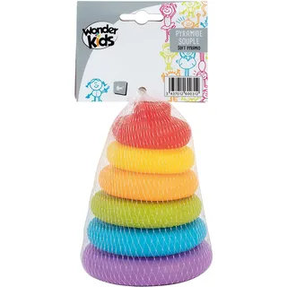 Wonderkids Weiche Pyramide, 6 Stück, stapelbares Spielzeug, Mehrfarbig, für Kinder, Regenbogen