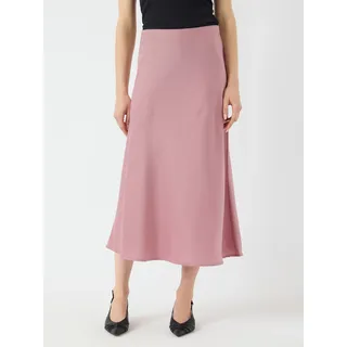 Midirock Y.A.S "YASPELLA HW MIDI SKIRT S. NOOS", Damen, Gr. XS (34), lila (lilas), Web, Obermaterial: 97% Polyester, 3% Elasthan, unifarben, regular fit wadenlang, Röcke Midirock