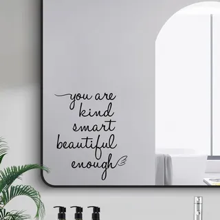 JINGIHE Motivations Wandaufkleber Vinyl Wandtattoo Badezimmer für Spiegel