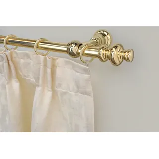 GARESA »ANDREA« grau (messingfarben), L:250cm Ø:20mm, Metall, Gardinenstangen, Gardinenstange, Vorhanggarnitur, verlängerbar, Endknopf Profil groß, mit Ringen,