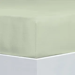 Bettlaken FLORELLA "Flausch-Flanell, 100% Baumwolle", grün (pastell grün), B:100cm L:200cm, Flanell, Obermaterial: 100% Baumwolle CO., Bettlaken, Bettlaken