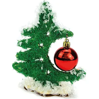 Beleduc Bastel-Weihnachtsbaum aus Holz mit Weihnachtskugel