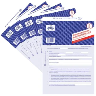 Avery Zweckform Änderungsvereinbarung Homeoffice / Mobile-Office 2255-5 DIN A4 Perforiert 5 Stück