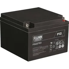 Actec Fiamm bly akkumularor 12v/27Ah. Med pol Flag Ø 5.5mm (Fladjern med hul igennem) - (LxBxH) 166x (1 Stk., Gerätespezifisch), Batterien + Akkus