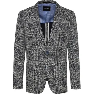 Digel Herren Sakko in Melange-Tweed-Optik mit taillierter Passform und Zwei-Knopf-Verschluss - Bunt