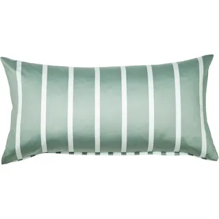 Kissenbezug JANINE "modernclassic 39028-28", grün (salbeigrün), B:40cm L:80cm, Mako-Satin, Obermaterial: 100% Baumwolle, Kissenbezüge, Kissenbezug, mit Reißverschluss