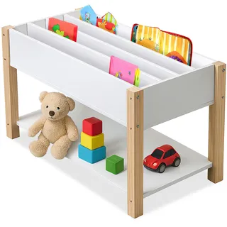 Relaxdays Kinderregal Relaxdays 80 x 44 x 40 cm Kiefer weiß