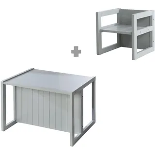 Roba Kindersitzgruppe , Grau , Holzwerkstoff , 57x30x44 cm , Babymöbel & Kindermöbel, Kinderzimmer & Jugendzimmer, Kindersitzgruppe