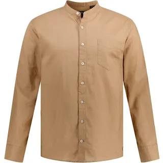 JP 1880 Herren große Größen Übergrößen Menswear L-8XL JP1880 Hemd, Langarm, Leinenmix, Stehkragen, Modern Fit, bis 8 XL Sand 3XL 790394328-3XL