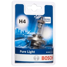 Bosch H4 Pure Light Lampe - 12 V 60/55 W P43t - 1 Stück