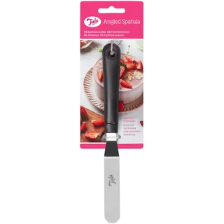 Tala Winkelpalette aus Edelstahl 21,5 cm – Streichpalette mit Messskala, abgewinkeltes Tortenmesser, rutschfester Griff, spülmaschinengeeignet für Glasur, Buttercreme und Fondant