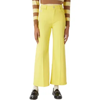 Trussardi 5 Pocket Denim Schlaghose für Damen W27 - Gelb