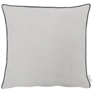 Dekokissen APELT "Stone", beige (natur, unifarben), B:46cm L:46cm, Obermaterial: 95% Polyester, 5% Leinen, Dekokissen_Sitzkissen_Kissenhüllen, Dekokissen, mit Kettelrand