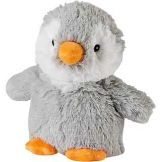 Warmies Grauer Pinguin-Plüschtier, vollständig erwärmbarer, gewichteter Teddy mit leichtem Duft nach getrocknetem französischem Lavendel, heißes oder kaltes Plüsch-Kuscheltier in Juniorgröße