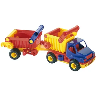 Wader ConsTruck Kipper mit Hänger 55cm Weichreifen