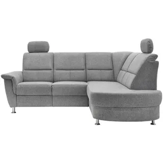 Livetastic Ecksofa , Silberfarben , Textil , Uni , L-Form , 231x184 cm , Made in Eu , Relaxfunktion, Rücken echt, USB-Anschluss, Herz-Waage-Funktion, USB-C-Anschluss , Wohnzimmer, Sofas & Couches, Wohnlandschaften, Ecksofas