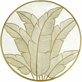 Großer Untersetzer 38 cm, Gold, PVC Material - Gold