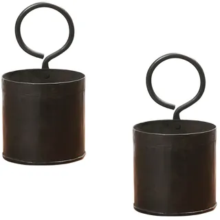 2er Set Blumentopf Pflanzkübel hängend Kräutertopf Pflanztopf Blumenkübel 20