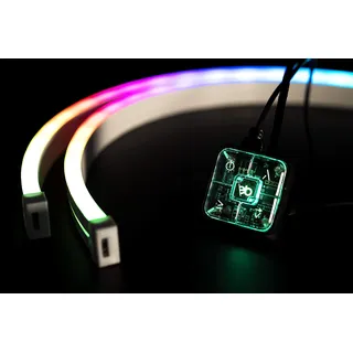 evnbetter #1.03 lightcontrol wideline45, Starter-Kit.Controller mit 2x450mm ARGB LED – Neon Digital RGB für alle PC-Computersysteme.(ASUS,MSI,Gigabyte kompatibel) integr. Musik Sync. Mikrofon